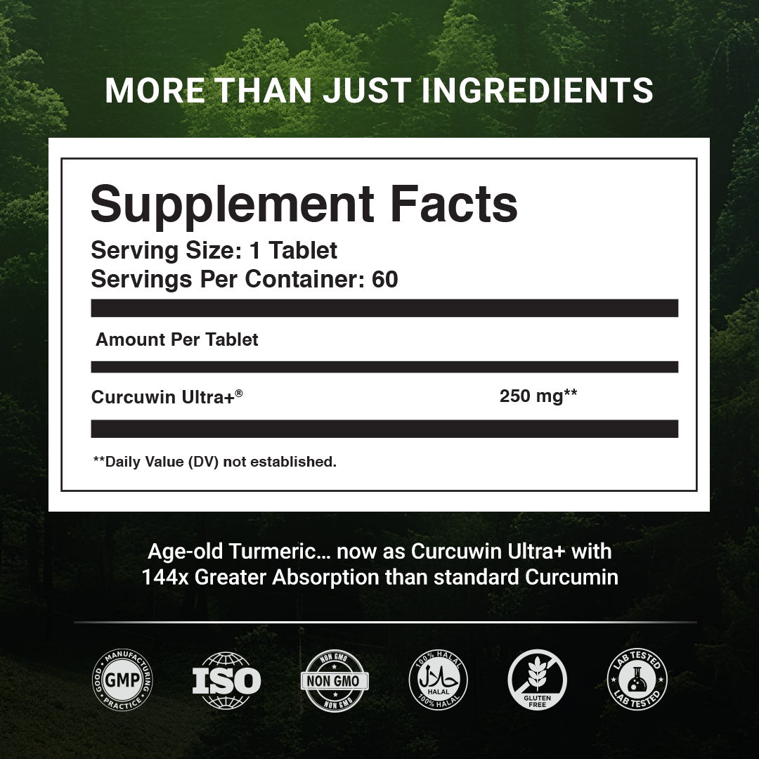 TWP's Curcuwin Ultra+® - Curcumin Tablets