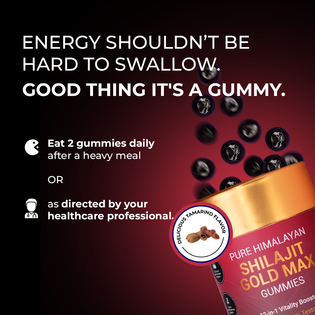 12-in-1 Pure Himalayan Shilajit Gold Max Gummies